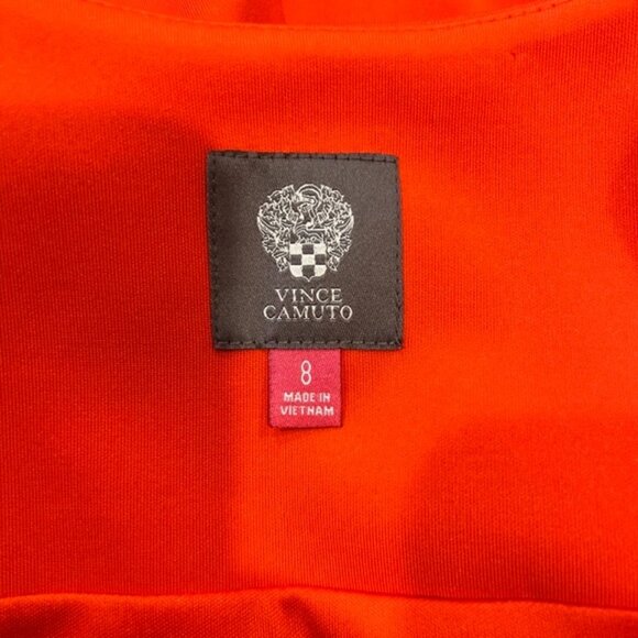 Vince Camuto Orange Sleeveless Full Zip Dress Size 8 - Picture 12 of 12